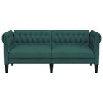 Casa si Gradina - Mobilier - Canapele si coltare - Canapele - Canapea Chesterfield cu 2 locuri, verde inchis, material textil - Infinity.ro
