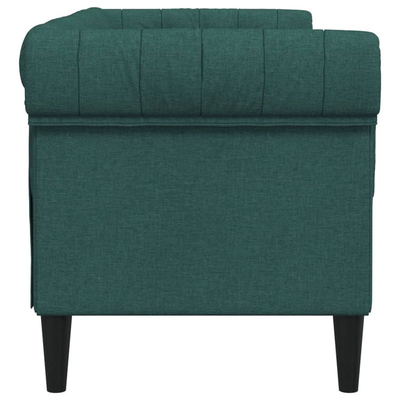 Casa si Gradina - Mobilier - Canapele si coltare - Canapele - Canapea Chesterfield cu 2 locuri, verde inchis, material textil - Infinity.ro
