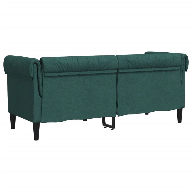 Casa si Gradina - Mobilier - Canapele si coltare - Canapele - Canapea Chesterfield cu 2 locuri, verde inchis, material textil - Infinity.ro