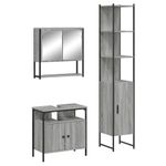 Casa si Gradina - Mobilier - Seturi de mobilier - Seturi baie - Set mobilier de baie, 3 piese, gri sonoma, lemn prelucrat - Infinity.ro