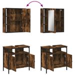 Casa si Gradina - Mobilier - Seturi de mobilier - Seturi baie - Set mobilier de baie, 2 piese, stejar fumuriu, lemn prelucrat - Infinity.ro