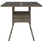 Casa si Gradina - Gradina si terasa - Mobilier exterior - Mese gradina - Masa de gradina cu blat din sticla, gri, 80x80x75 cm, poliratan - Infinity.ro