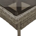 Casa si Gradina - Gradina si terasa - Mobilier exterior - Mese gradina - Masa de gradina cu blat din sticla, gri, 80x80x75 cm, poliratan - Infinity.ro