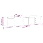 Casa si Gradina - Gradinarit si plante - Plante si ghivece - Ghivece si suporturi - Strat inaltat gradina 224x80x36 cm otel vopsit electrostatic, maro - Infinity.ro
