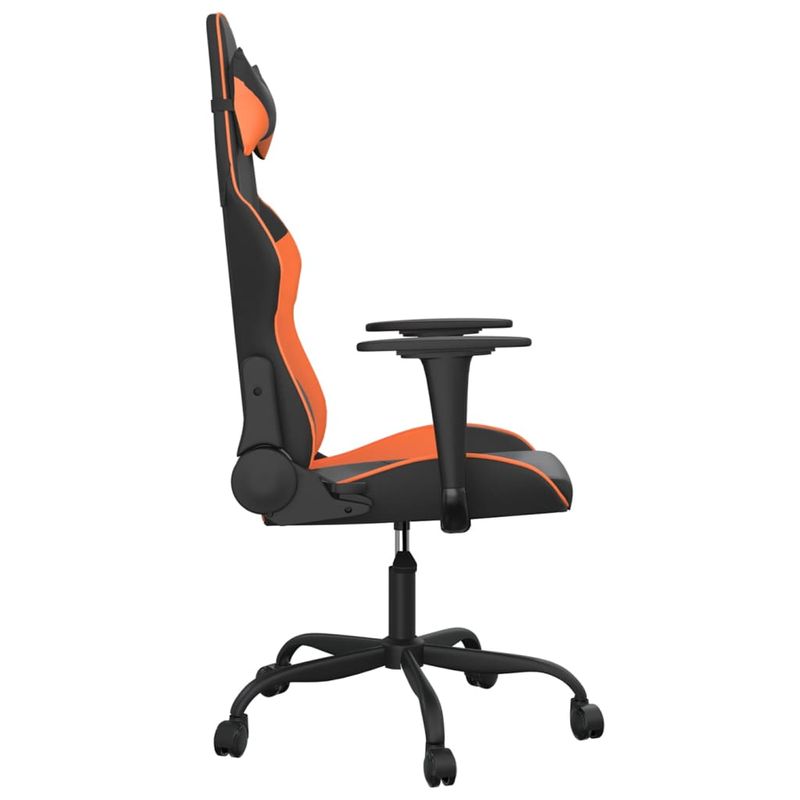 PC, gaming si accesorii - Gaming - Accesorii gaming - Scaune gaming - Scaun de jocuri, negru si oranj, piele ecologica - Infinity.ro
