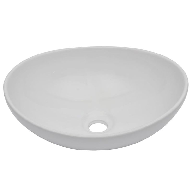 Casa si Gradina - Mobilier - Seturi de mobilier - Seturi baie - Set mobilier de baie, 2 piese, negru, ceramica, mărime raft de 60 cm și chiuvetă ovală de 40 cm - Infinity.ro