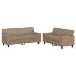 Casa si Gradina - Mobilier - Seturi de mobilier - Seturi living - Set de canapele, 2 piese, cappuccino, piele ecologica - Infinity.ro