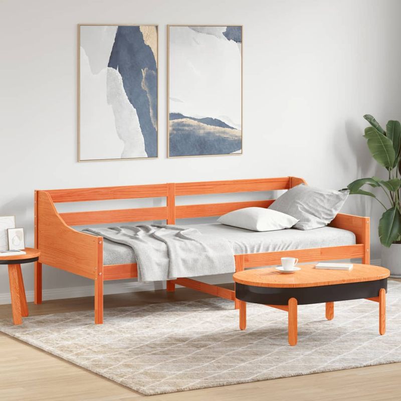 Casa si Gradina - Mobilier - Paturi si accesorii - Paturi - Pat de zi, maro ceruit, 80x200 cm, lemn masiv de pin - Infinity.ro