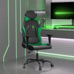 Casa si Gradina - Mobilier - Scaune si fotolii - Scaune - Scaun de gaming de masaj, negru si verde, piele ecologica - Infinity.ro