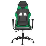 Casa si Gradina - Mobilier - Scaune si fotolii - Scaune - Scaun de gaming de masaj, negru si verde, piele ecologica - Infinity.ro