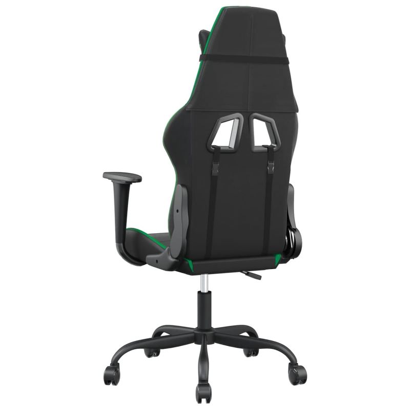Casa si Gradina - Mobilier - Scaune si fotolii - Scaune - Scaun de gaming de masaj, negru si verde, piele ecologica - Infinity.ro