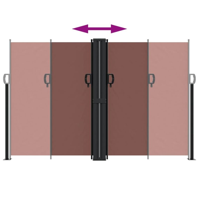 Casa si Gradina - Gradina si terasa - Umbrele si pavilioane - Umbrele - Copertina laterala retractabila, maro, 160x1200 cm - Infinity.ro