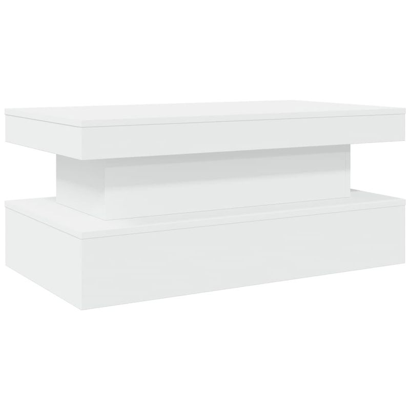 Casa si Gradina - Mobilier - Mese si birouri - Masute de cafea - Masuta de cafea cu lumini LED, alb, 90x50x40 cm - Infinity.ro