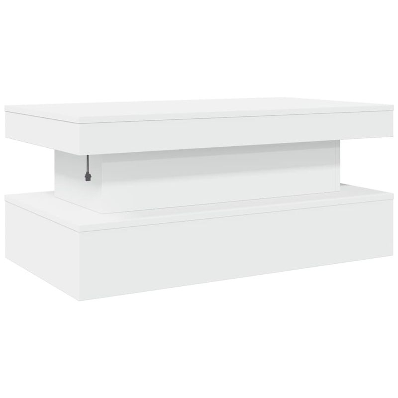Casa si Gradina - Mobilier - Mese si birouri - Masute de cafea - Masuta de cafea cu lumini LED, alb, 90x50x40 cm - Infinity.ro