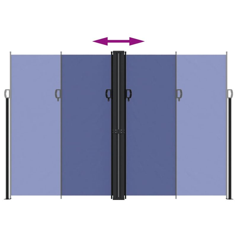 Casa si Gradina - Gradina si terasa - Umbrele si pavilioane - Umbrele - Copertina laterala retractabila, albastru, 220x1000 cm - Infinity.ro