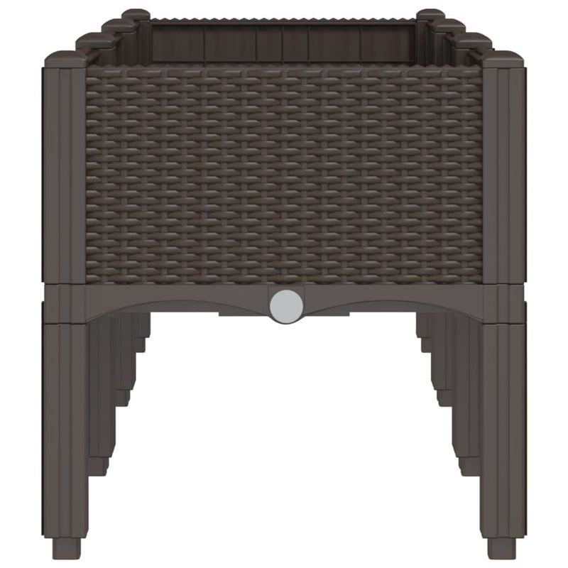 Casa si Gradina - Gradinarit si plante - Plante si ghivece - Ghivece si suporturi - Jardiniera de gradina cu picioare, maro, 120x40x42 cm, PP - Infinity.ro