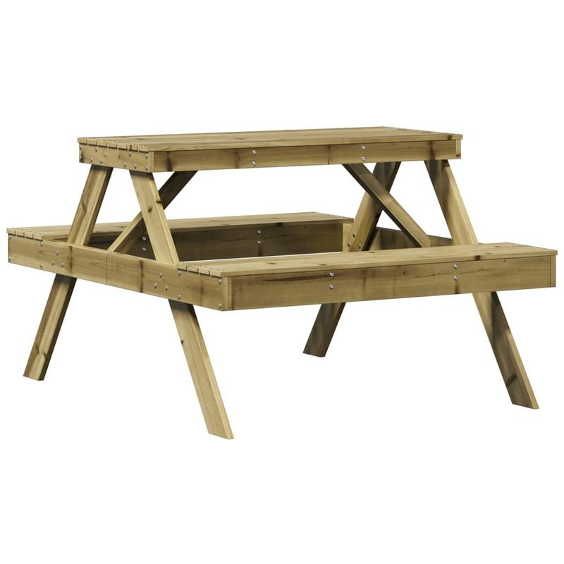 Casa si Gradina - Gradina si terasa - Mobilier exterior - Mese gradina - Masa de picnic, 105x134x75 cm, lemn impregnat de pin - Infinity.ro
