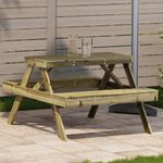 Casa si Gradina - Gradina si terasa - Mobilier exterior - Mese gradina - Masa de picnic, 105x134x75 cm, lemn impregnat de pin - Infinity.ro
