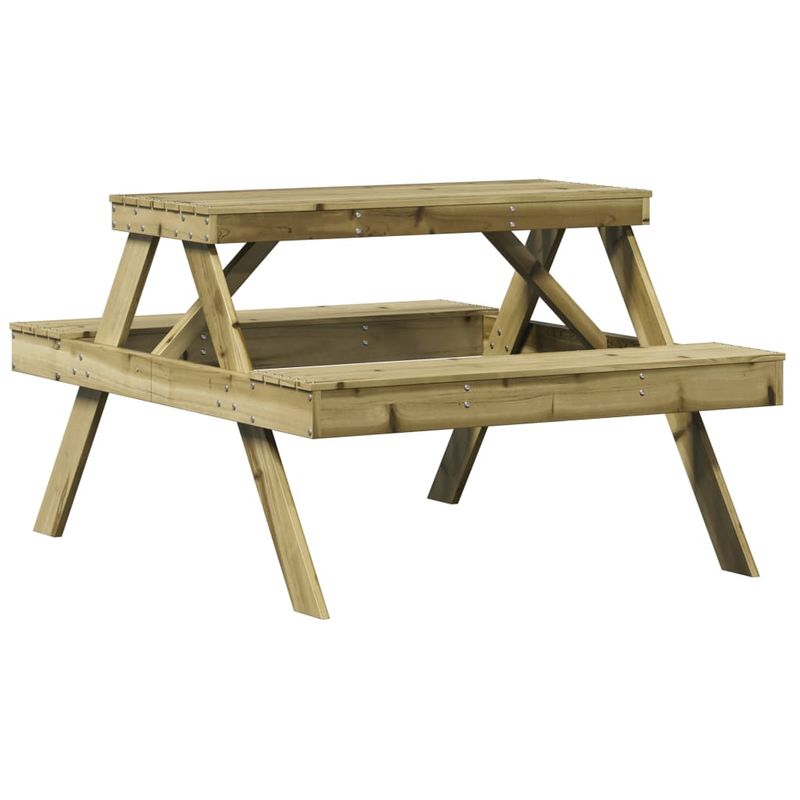 Casa si Gradina - Gradina si terasa - Mobilier exterior - Mese gradina - Masa de picnic, 105x134x75 cm, lemn impregnat de pin - Infinity.ro