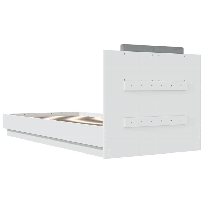 Casa si Gradina - Mobilier - Paturi si accesorii - Paturi - Cadru de pat cu tablie, alb, 90x200 cm, lemn prelucrat - Infinity.ro