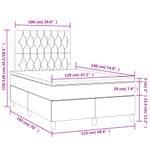 Casa si Gradina - Mobilier - Paturi si accesorii - Paturi - Pat cu arcuri, saltea si LED, crem, 120x190 cm, textil - Infinity.ro
