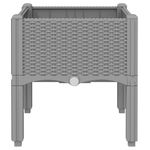 Casa si Gradina - Gradinarit si plante - Plante si ghivece - Ghivece si suporturi - Jardiniera de gradina cu picioare, gri deschis, 40x40x42 cm, PP - Infinity.ro