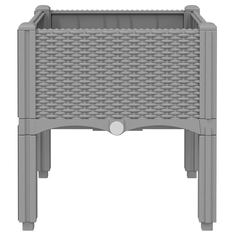 Casa si Gradina - Gradinarit si plante - Plante si ghivece - Ghivece si suporturi - Jardiniera de gradina cu picioare, gri deschis, 40x40x42 cm, PP - Infinity.ro