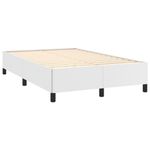 Casa si Gradina - Mobilier - Paturi si accesorii - Paturi - Pat box spring cu saltea, alb, 120x190 cm, piele ecologica - Infinity.ro