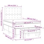 Casa si Gradina - Mobilier - Paturi si accesorii - Paturi - Pat box spring cu saltea, alb, 120x190 cm, piele ecologica - Infinity.ro