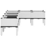 Casa si Gradina - Gradinarit si plante - Plante si ghivece - Ghivece si suporturi - Jardiniera de gradina cu picioare, alb, 160x120x42 cm, PP - Infinity.ro