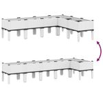 Casa si Gradina - Gradinarit si plante - Plante si ghivece - Ghivece si suporturi - Jardiniera de gradina cu picioare, alb, 160x120x42 cm, PP - Infinity.ro