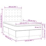 Casa si Gradina - Mobilier - Paturi si accesorii - Paturi - Pat cu arcuri, cu saltea si LED cappuccino 120x190 cm piele eco - Infinity.ro