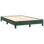 Casa si Gradina - Mobilier - Paturi si accesorii - Paturi - Pat cu arcuri, saltea si LED, verde inchis, 120x190 cm, catifea - Infinity.ro