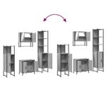 Casa si Gradina - Mobilier - Seturi de mobilier - Seturi baie - Set mobilier de baie, 4 piese, gri sonoma, lemn prelucrat - Infinity.ro