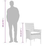 Casa si Gradina - Gradina si terasa - Mobilier exterior - Scaune si sezlonguri gradina - Scaune de gradina cu perne, 2 buc., gri, poliratan - Infinity.ro