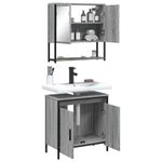 Casa si Gradina - Mobilier - Seturi de mobilier - Seturi baie - Set mobilier de baie, 2 piese, gri sonoma, lemn prelucrat - Infinity.ro