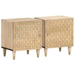 Casa si Gradina - Mobilier - Comode si corpuri - Noptiere - Noptiere, 2 buc., 40x33x46 cm, lemn masiv de acacia - Infinity.ro