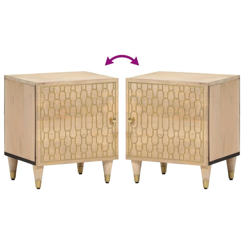 Casa si Gradina - Mobilier - Comode si corpuri - Noptiere - Noptiere, 2 buc., 40x33x46 cm, lemn masiv de acacia - Infinity.ro