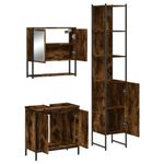 Casa si Gradina - Mobilier - Seturi de mobilier - Seturi baie - Set mobilier de baie, 3 piese, stejar fumuriu, lemn prelucrat - Infinity.ro