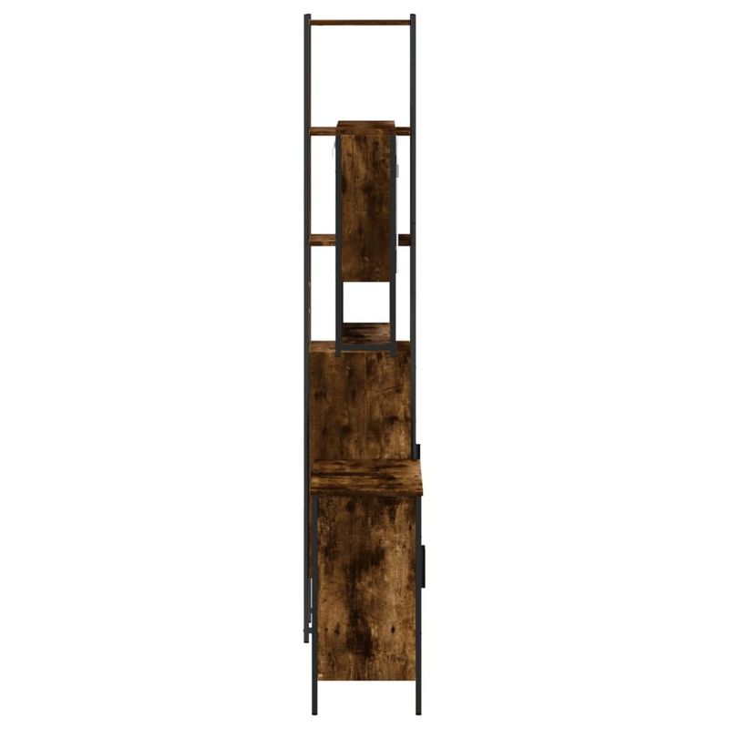 Casa si Gradina - Mobilier - Seturi de mobilier - Seturi baie - Set mobilier de baie, 3 piese, stejar fumuriu, lemn prelucrat - Infinity.ro
