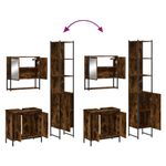 Casa si Gradina - Mobilier - Seturi de mobilier - Seturi baie - Set mobilier de baie, 3 piese, stejar fumuriu, lemn prelucrat - Infinity.ro