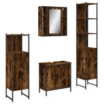 Casa si Gradina - Mobilier - Seturi de mobilier - Seturi baie - Set dulapuri de baie, 4 piese, stejar afumat, lemn prelucrat - Infinity.ro