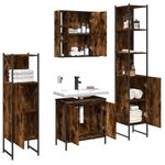 Casa si Gradina - Mobilier - Seturi de mobilier - Seturi baie - Set dulapuri de baie, 4 piese, stejar afumat, lemn prelucrat - Infinity.ro