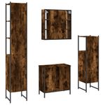 Casa si Gradina - Mobilier - Seturi de mobilier - Seturi baie - Set dulapuri de baie, 4 piese, stejar afumat, lemn prelucrat - Infinity.ro