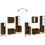 Casa si Gradina - Mobilier - Seturi de mobilier - Seturi baie - Set dulapuri de baie, 4 piese, stejar afumat, lemn prelucrat - Infinity.ro