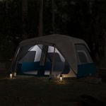 Sport si Outdoor - Camping - Corturi camping - Cort camping cu lumina LED pentru 10 persoane, albastru deschis - Infinity.ro