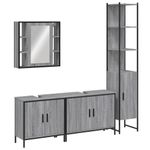 Casa si Gradina - Mobilier - Seturi de mobilier - Seturi baie - Set dulapuri de baie, 4 piese, gri sonoma, lemn prelucrat - Infinity.ro