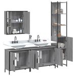 Casa si Gradina - Mobilier - Seturi de mobilier - Seturi baie - Set dulapuri de baie, 4 piese, gri sonoma, lemn prelucrat - Infinity.ro