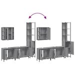Casa si Gradina - Mobilier - Seturi de mobilier - Seturi baie - Set dulapuri de baie, 4 piese, gri sonoma, lemn prelucrat - Infinity.ro