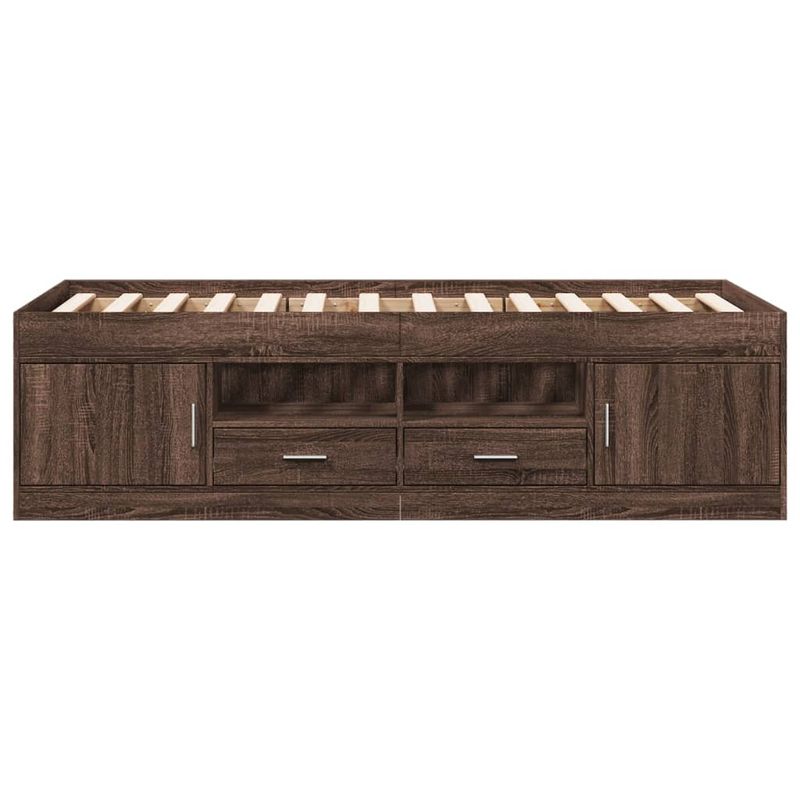 Casa si Gradina - Mobilier - Paturi si accesorii - Paturi - Cadru pat cu sertare stejar maro 100x200 cm lemn prelucrat - Infinity.ro
